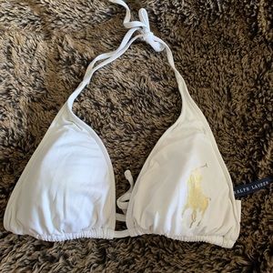 White Polo Bikini Top
